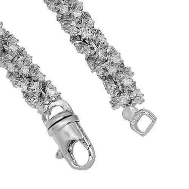 14K White Gold Mens Diamond Chain 65.55 Ctw